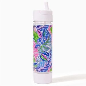 Lilly Pulitzer Printed Water Bottle, Blue Grotto Beleaf in Yourself